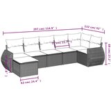  7-dijelni set vrtnih sofa od poliratana s jastucima bež | shoptok.hr