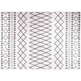  Perivi tepih 120 x 180 cm crno-bijeli | shoptok.hr