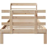  Okvir kreveta s uzglavljem 90 x 190 cm od borovine | shoptok.hr