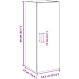  Zidni ormarić boja drva 34 5 x 34 x 90 cm od konstruiranog drva | shoptok.hr