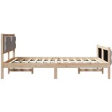  Konstrukcija postelje Taupe 150 x 200 cm Masivno borovo les, (5000084587) | Shoptok.si