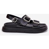 Big Star Leather Patent Women Sandals With Buckles | Shoptok.si