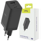 zidni punjač GaN PD QC ATC-01-65WACC 2x USB-C 1x USB-A 65W crni