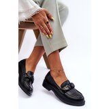 S. BARSKI Leather Loafers Half-Boots on Flat Heel Black SBarski HY335 | Shoptok.si