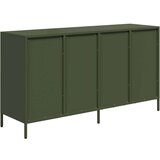 vidaXL Komoda olivno zelena 135x39x73,5 cm hladno valjano jeklo | Shoptok.si