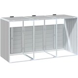  Spremište za 3 kante za otpad zelena 216x81x115 cm čelično | shoptok.hr