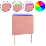  Posteljno vzglavje roza 90x5x118/128 cm žamet | Shoptok.si