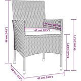  3-dijelni vrtni bistro set od poliratana s jastucima bež | shoptok.hr