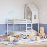  Pograd s streho bel 90x200 cm trdna borovina | Shoptok.si