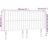  LED uzglavlje crno 183 x 16 x 118/128 cm od tkanine | shoptok.hr