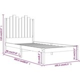  Za krevet od masivne borovine crni 100 x 200 cm | shoptok.hr
