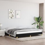 vidaXL Posteljni okvir črn 200x200 cm blago Cene