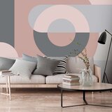 Samoljepljiva foto tapeta - Geometric Wreath (Pink) 392x280 Cijene