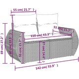  6-dijelni set vrtnih sofa od poliratana s jastucima svjetlosivi | shoptok.hr