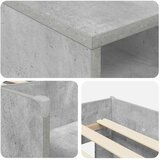  Loft krevet s ormarom 3 kom. Betonska siva Konstruirano drvo 75 x 190 cm | Shoptok.si