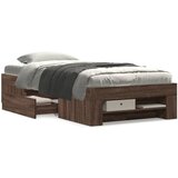 vidaXL Okvir za krevet smeđi hrast 90 x 200 cm od konstruiranog drva | shoptok.hr