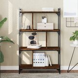 vidaXL Regal za knjige 4 razine smeđa boja hrasta 76x32x123 cm drveni Cijene