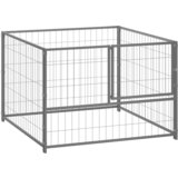 vidaXL kavez za pse srebrni 100 x 100 x 70 cm čelični | shoptok.hr