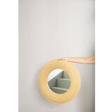Hübsch Zidno ogledalo s okvirom od bambusa ø 60 cm Blush – | shoptok.hr