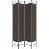 Sobna pregrada s 4 panela smeđa 160x220 cm od tkanine | shoptok.hr