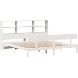  Krevet s regalom z knjige bez madraca bijeli 180x200cm borovina | shoptok.hr