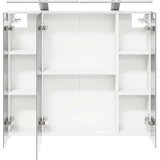  Kopalniška ogledalna omara z LED lučmi Bela 80 x 14.5 x 70 cm, (5000233102) | Shoptok.si