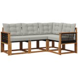 vidaXL Zunanja garnitura za sedenje 4 pcs Naravna in svetlo siva, (5000279994) | Shoptok.si