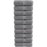 vidaXL Premium ručnici za pranje SOLUND 10 kom. sive 30x30 cm 600 g/m² - Siva 30 x 30 cm 10 | shoptok.hr