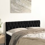  Uzglavlja crna 160x7x78/88 cm baršunasta | shoptok.hr