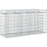  Gabionski uzdignuti krevet Srebrno 150 x 50 x 80 cm - 150 x 50 x 80 cm | shoptok.hr