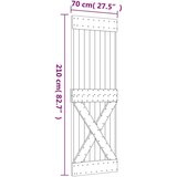  Klizna vrata s priborom za montažu 70 x 210 cm masivna borovina | shoptok.hr