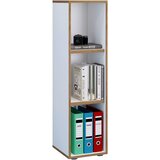 P & B PISARNIŠKI REGAL 30/110/33 cm bela, medeni hrast | Shoptok.si