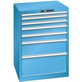 LISTA Predalnik s 7 predali, ŠxGxV 717 x 725 x 1000 mm, svetlo moder | Shoptok.si
