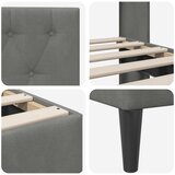  Krevetna konstrukcija Tamnosiva 120 x 190 cm Baršun | shoptok.hr