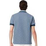 Lacoste Classic Fit Monogram Jacquard Polo Shirt Blue Plava | shoptok.hr