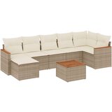  8-dijelni set vrtnih sofa od poliratana s jastucima bež | shoptok.hr