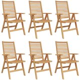 vidaXL vrtni stoli zložljivi 6 kosov Solid Wood Teak, vrtni stoli 2 kosa Solid Wood Teak | Shoptok.si