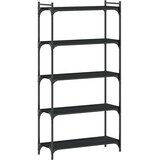  Regal za knjige s 5 razina crni 80x30x154 cm konstruirano drvo | Eponuda.ba