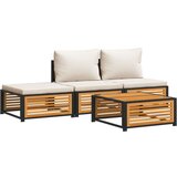 Maison Chic Seti vrtnega pohištva - Vrtna garnitura - Vrtni pohištvo set 4-delna z blazinami trden akacijev les, (21815698) | Shoptok.si