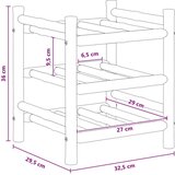  Stojalo za vino Naravna 32,5 x 29,5 x 36 cm Bambus, (5000217539) | Shoptok.si