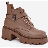 Zazoo Leather Women's Block Heel Boots with Decorative Strap Lined | shoptok.hr