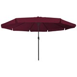  Vrtni suncobran Bordeaux Crvena 394 x 394 x 248 cm | shoptok.hr