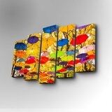 Wallity 5PUC-051 multicolor decorative canvas painting (5 pieces)