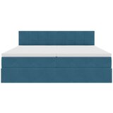  Postelja s shranjevanjem z vzmetnico Temno modra 100 x 200 cm, (5000100991) | Shoptok.si