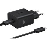 Samsung stenski polnilec z enim USB-C vhodom 45W in priloženim USB-C v USB-C kablom črne barve dolžine 1.8m EP-T4511XBE Cene