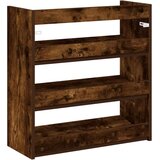 vidaXL Regal za čevlje dimljen hrast 60x25x62 cm inženirski les | Shoptok.si
