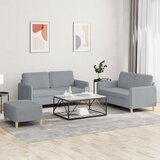  3-dijelni set sofa s jastucima svjetlosivi od tkanine | shoptok.hr