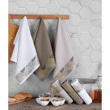 Pineapple whitebrownbeige wash towel set (6 pieces)