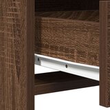  Toaletna miza z LED lučmi Rjava hrast 158,5x41x135 cm, (22094614) | Shoptok.si