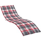 vidaXL Blazina za ležalnik rdeča karo 200x70x3 cm oxford tkanina, (20778286) | Shoptok.si
